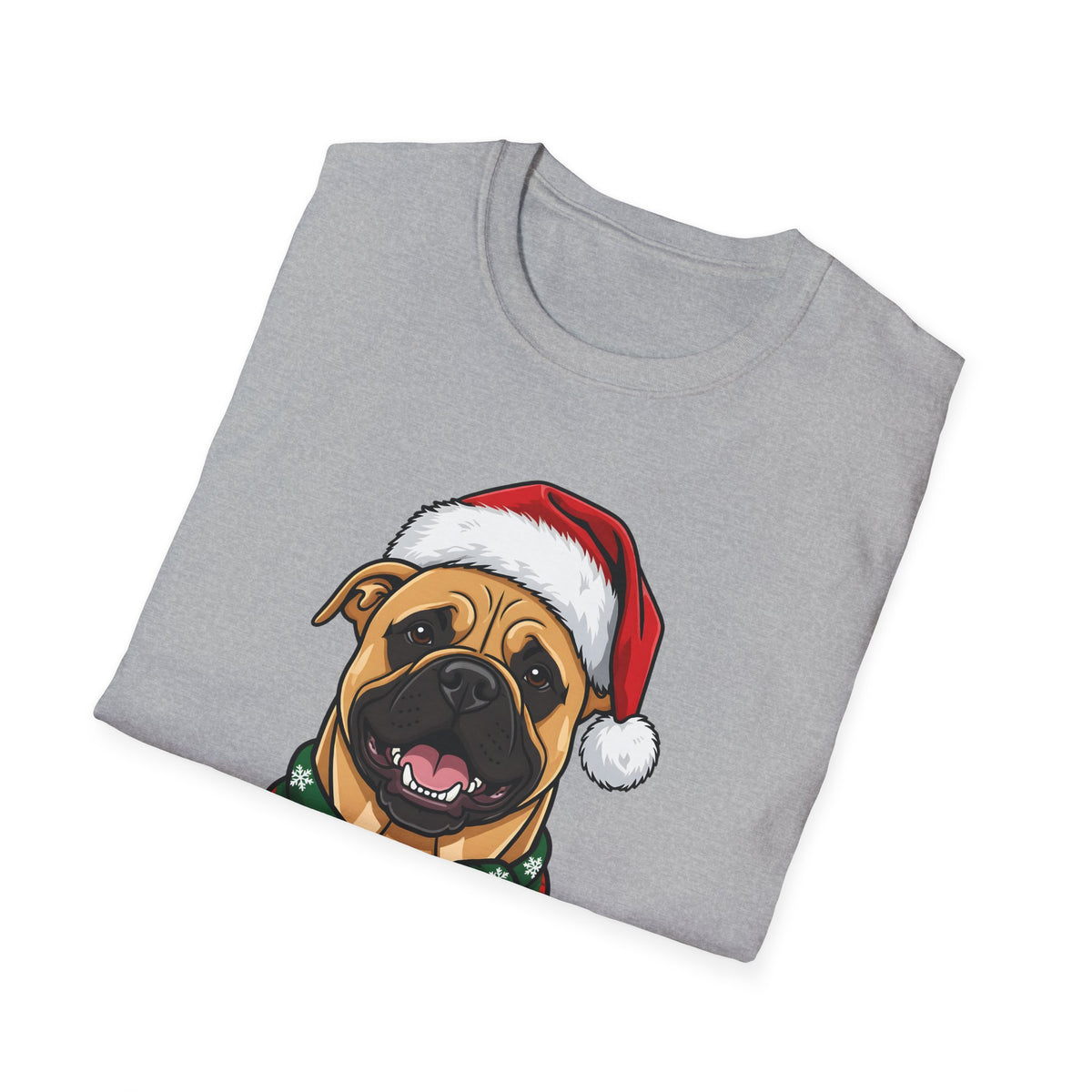 Merry Woofmas Bullmastiff Christmas t-shirt, product photo 12