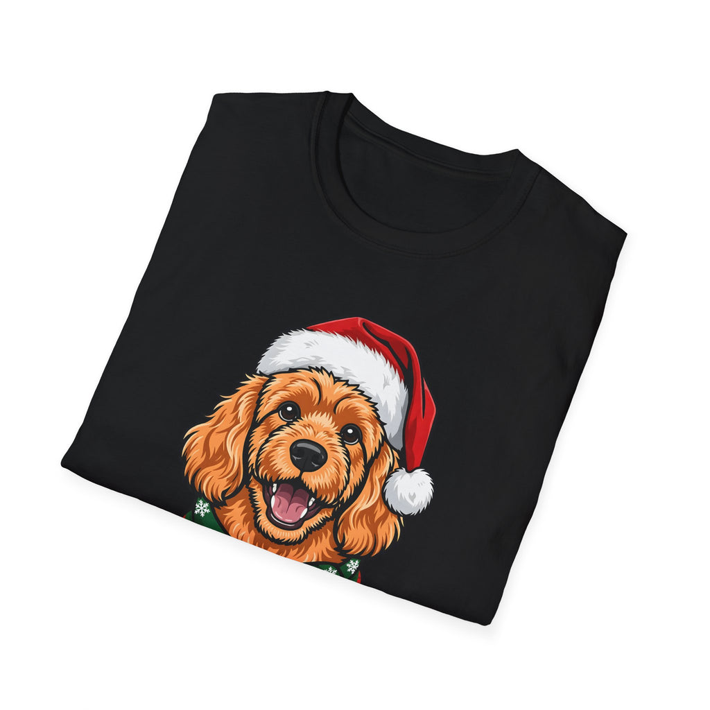 Merry Woofmas Apricot Cavapoo Christmas t-shirt, product photo 3