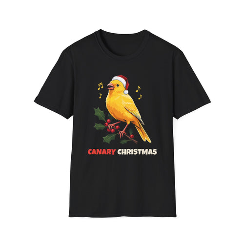 Canary Christmas t-shirt in Black, front view