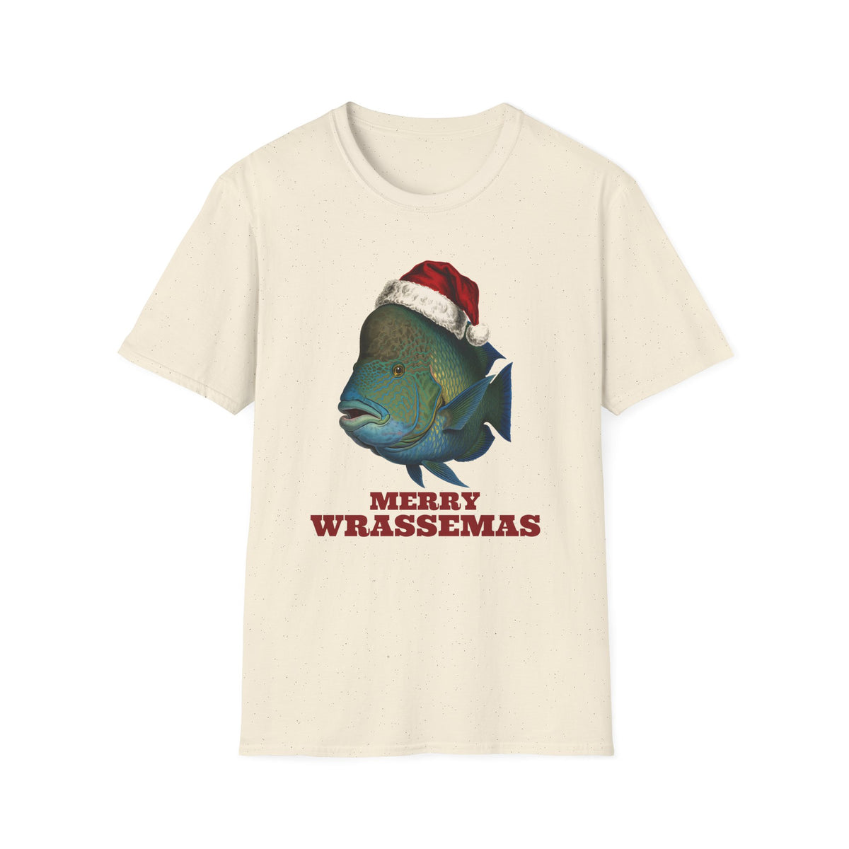 Merry Wrassemas t-shirt in Natural, front view