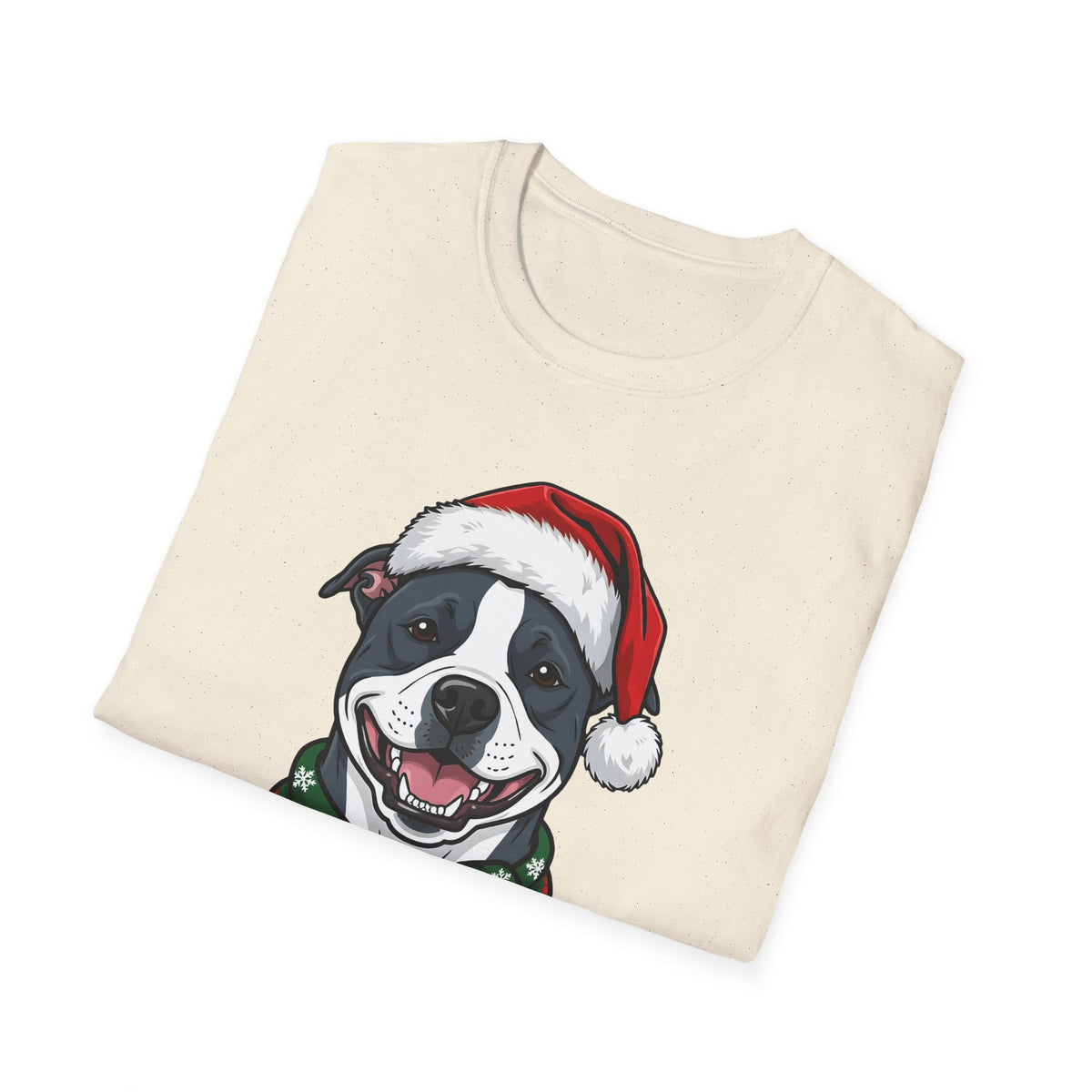 Merry Woofmas Blue Pit Bull Christmas t-shirt, product photo 18