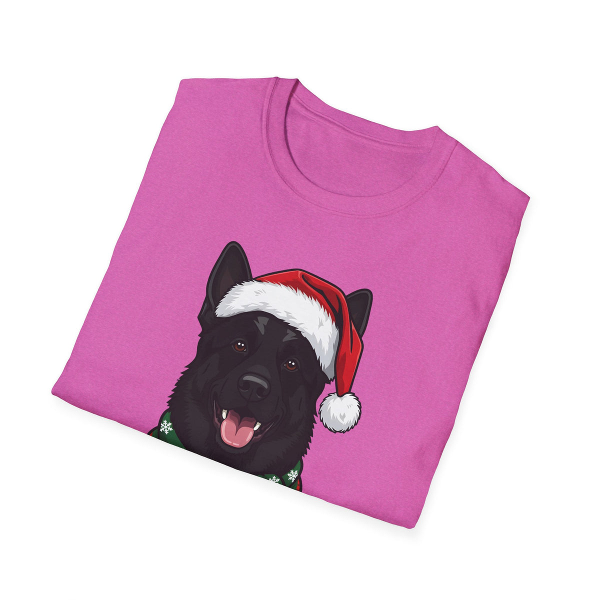 Merry Woofmas Black German Shepherd Christmas t-shirt, product photo 33
