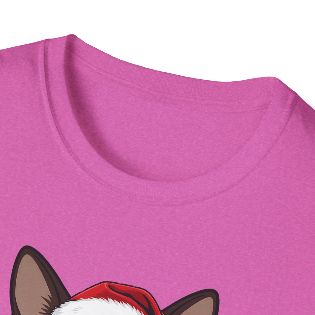 Merry Whiskers Siamese Cat Christmas t-shirt, product photo 35