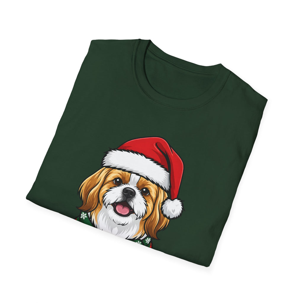 Merry Woofmas Shih Tzu Christmas t-shirt, product photo 21