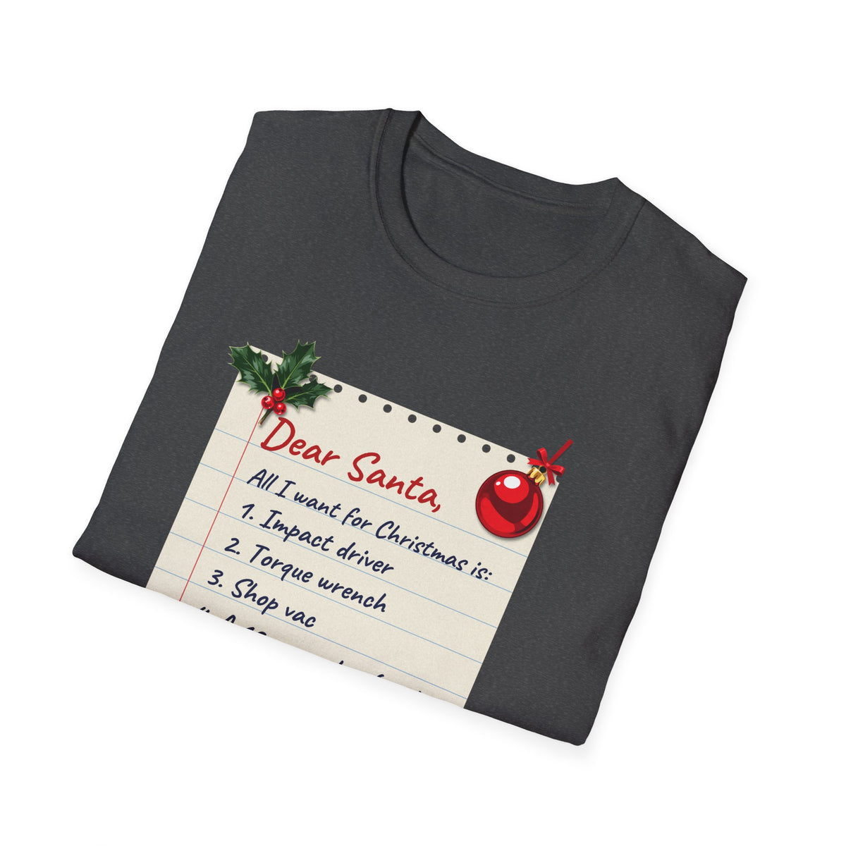 Dear Santa, A Bigger Garage t-shirt, product photo 30