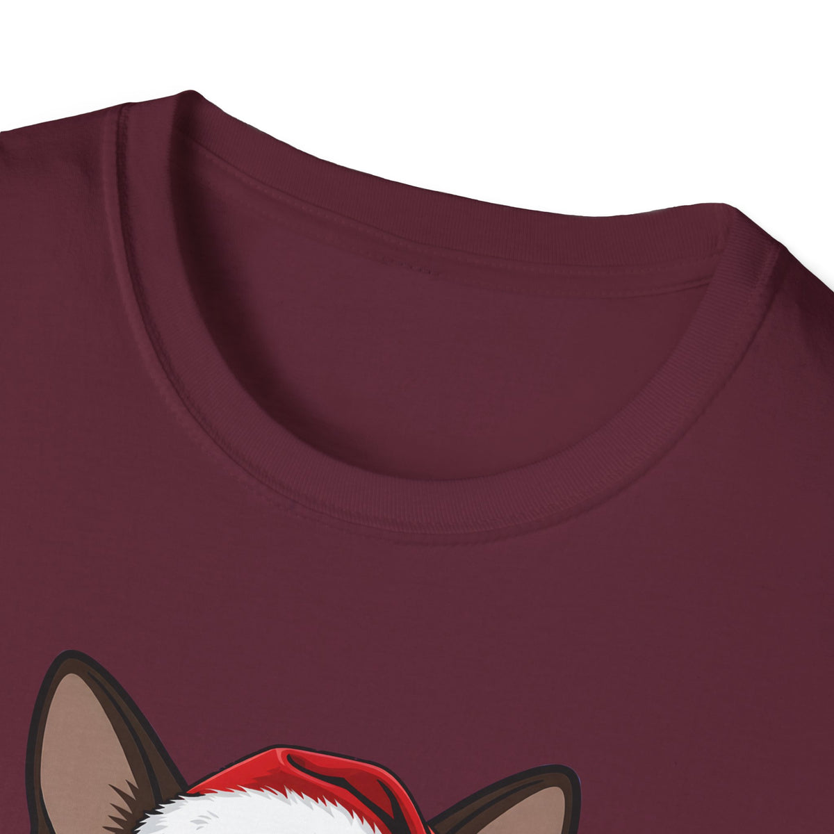 Merry Whiskers Siamese Cat Christmas t-shirt, product photo 14