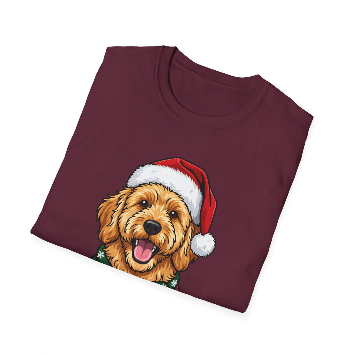 Merry Woofmas Goldendoodle Christmas t-shirt, product photo 12