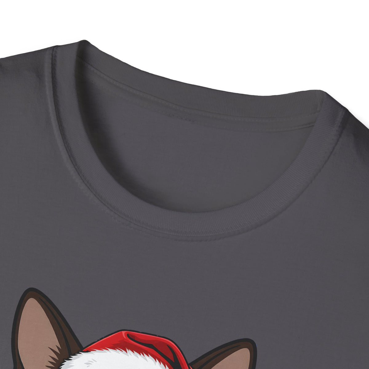 Merry Whiskers Siamese Cat Christmas t-shirt, product photo 26