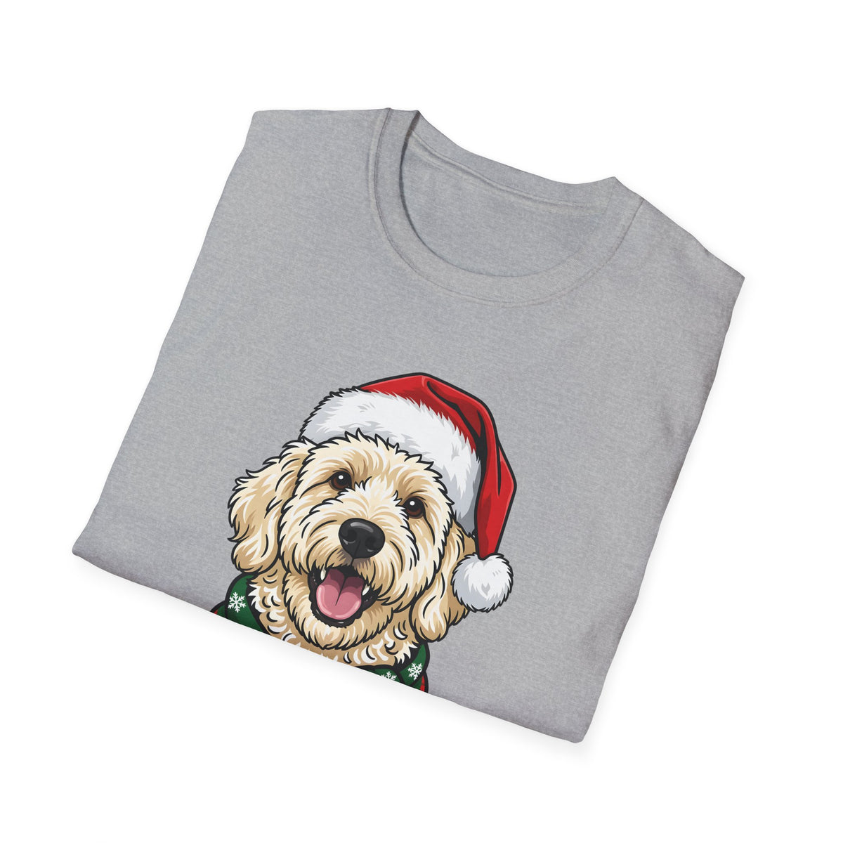 Merry Woofmas Labradoodle Christmas t-shirt, product photo 12