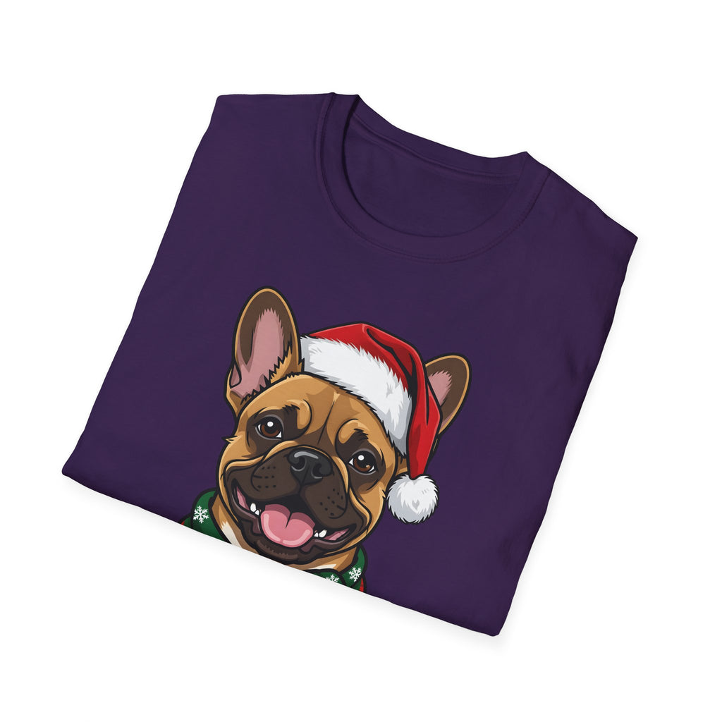 Merry Woofmas French Bulldog Christmas t-shirt, product photo 27