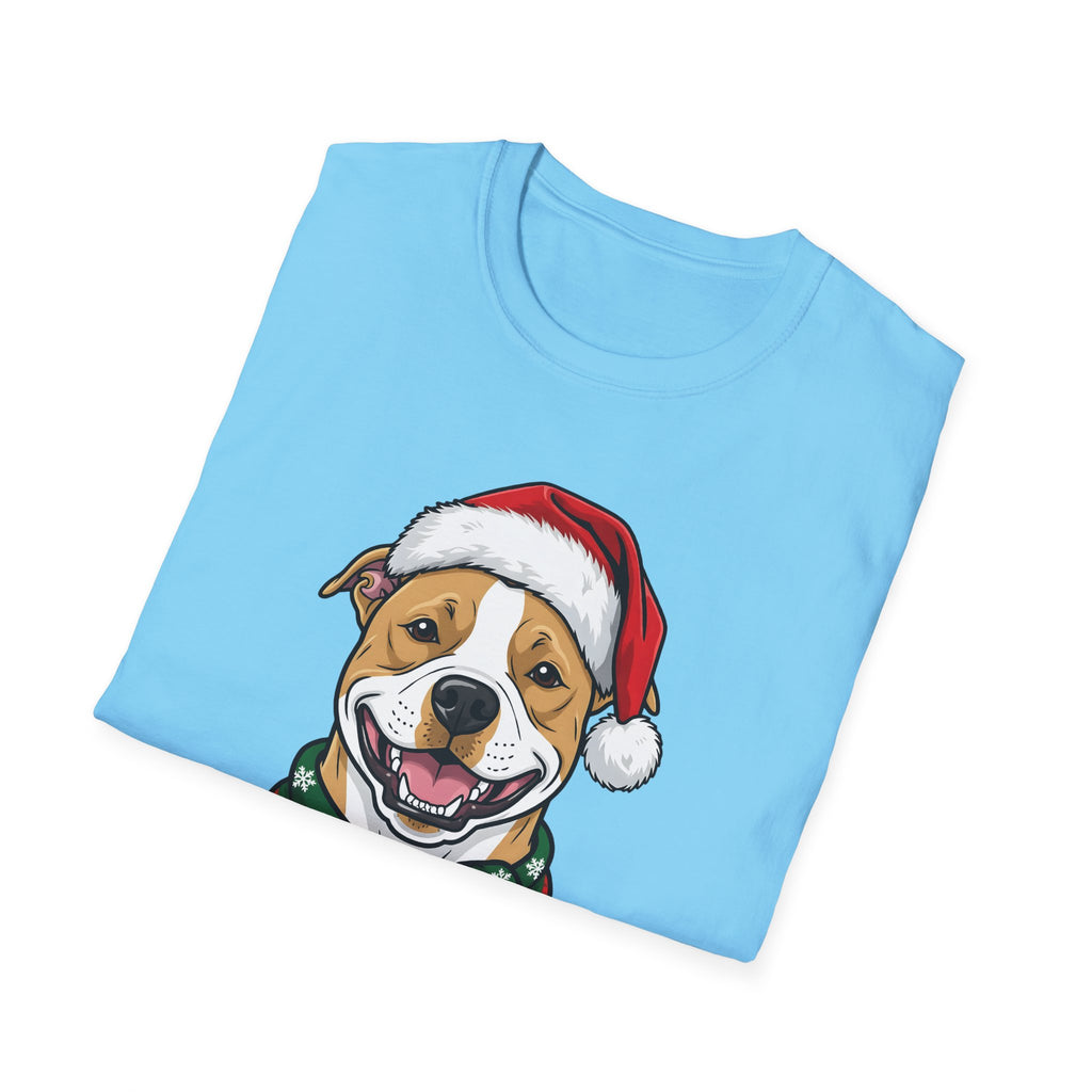 Merry Woofmas Pit Bull Christmas t-shirt, product photo 24