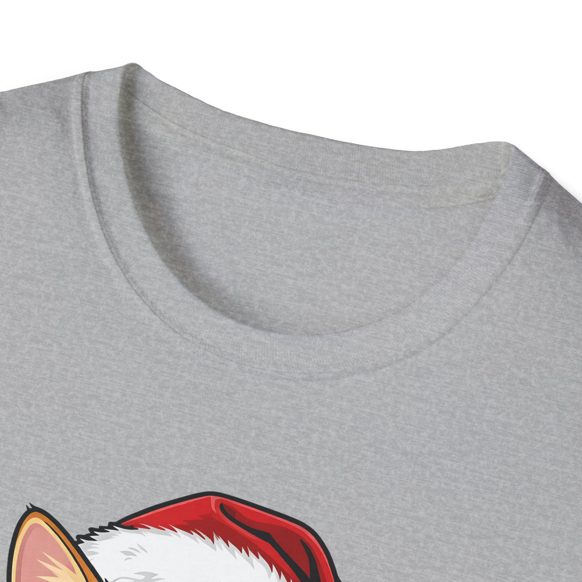Merry Whiskers Ginger Tabby Cat Christmas t-shirt, product photo 11