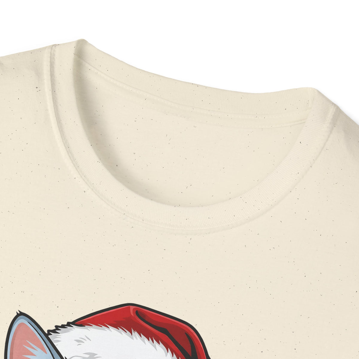 Merry Whiskers Gray Cat Christmas t-shirt, product photo 17