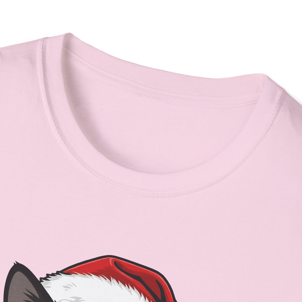Merry Whiskers Tuxedo Cat Christmas t-shirt, product photo 29
