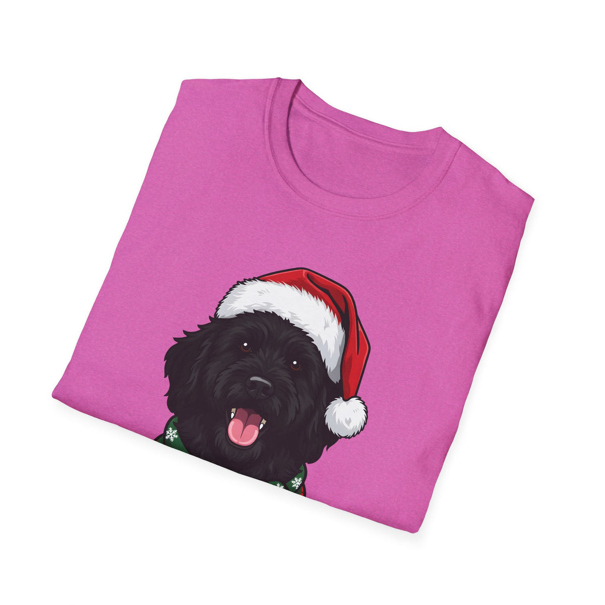 Merry Woofmas Black Goldendoodle Christmas t-shirt, product photo 33
