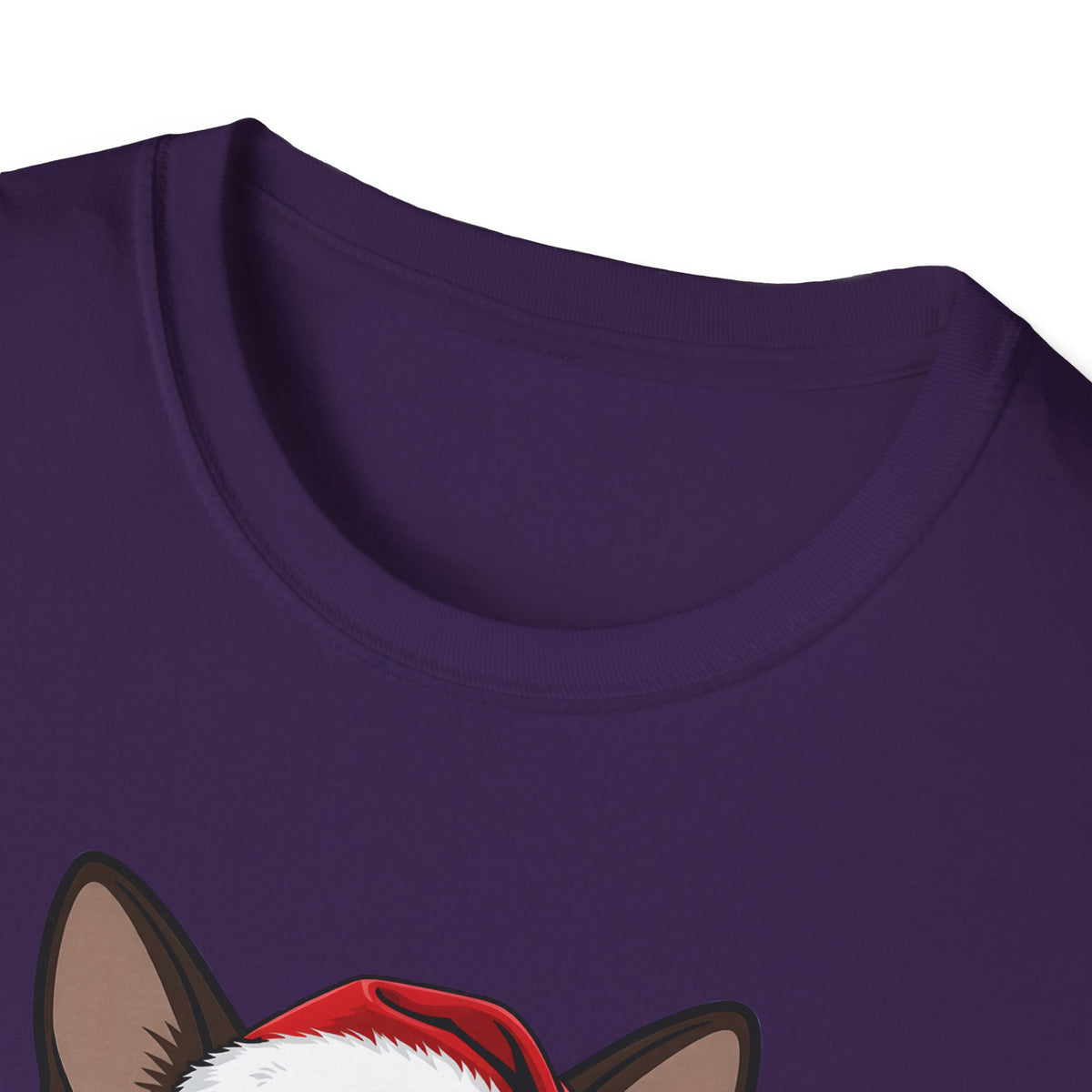 Merry Whiskers Siamese Cat Christmas t-shirt, product photo 29