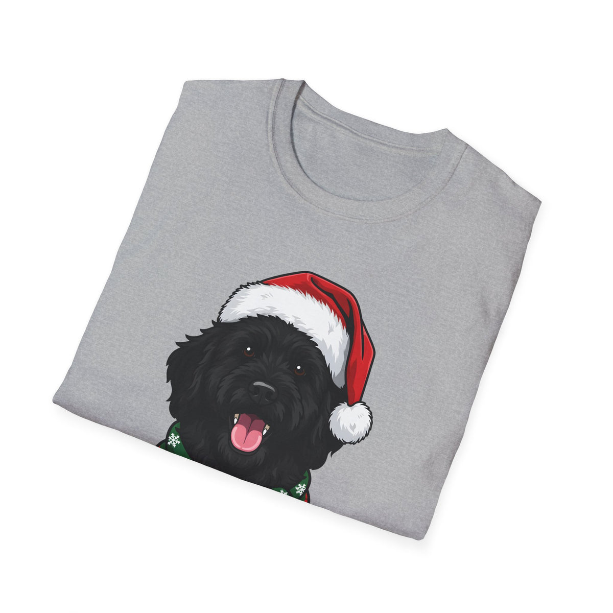 Merry Woofmas Black Goldendoodle Christmas t-shirt, product photo 9