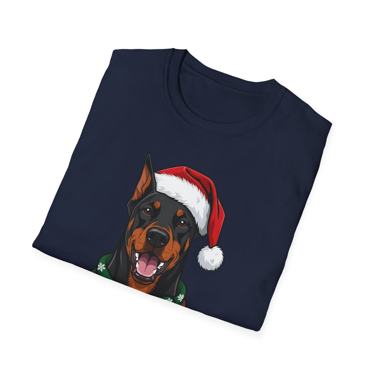 Merry Woofmas Doberman Christmas t-shirt, product photo 3