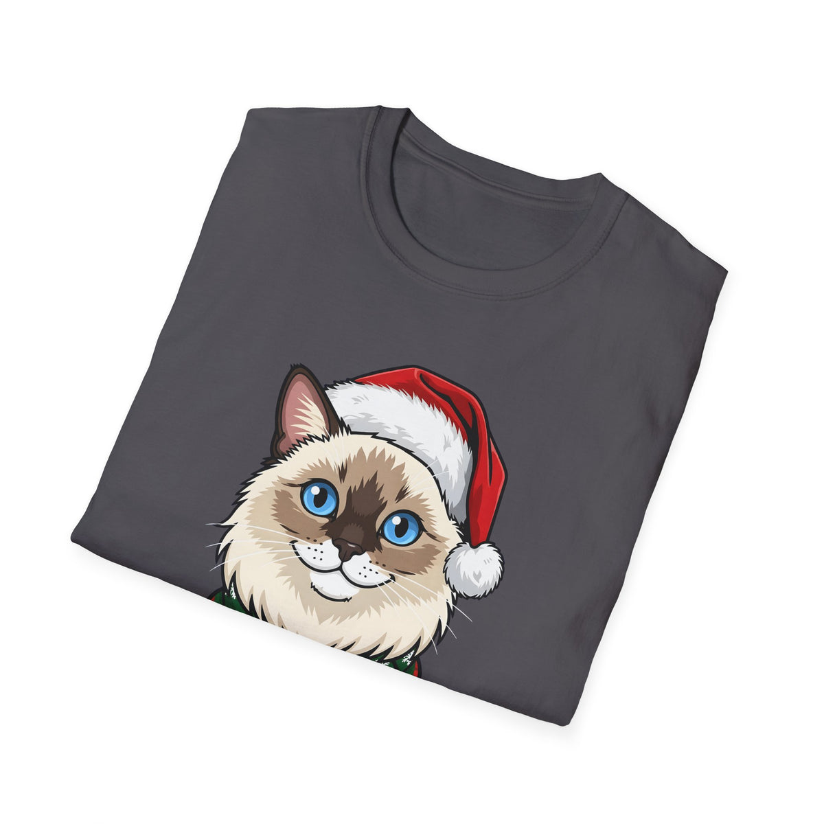 Merry Whiskers Ragdoll Cat Christmas t-shirt, product photo 27