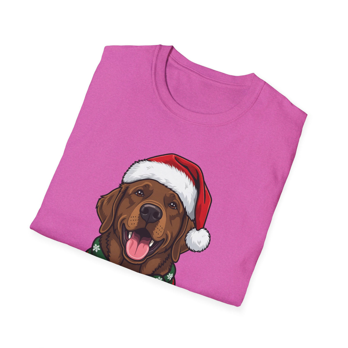 Merry Woofmas Chocolate Labrador Christmas t-shirt, product photo 36